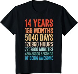 Retro Awesome 14 Years Old Present 14th Birthday 14 YO Boy T-Shirt