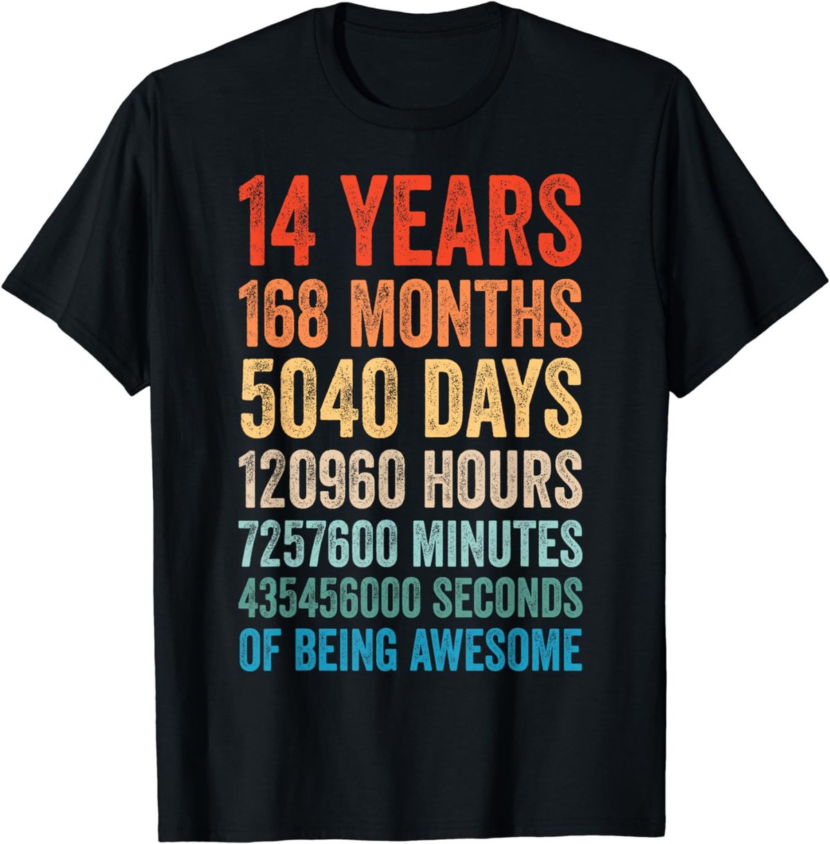 Retro Awesome 14 Years Old Present 14th Birthday 14 YO Boy T-Shirt