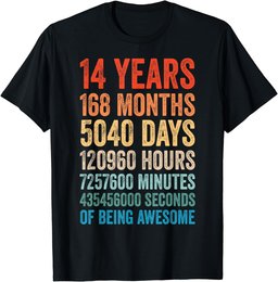 Retro Awesome 14 Years Old Present 14th Birthday 14 YO Boy T-Shirt