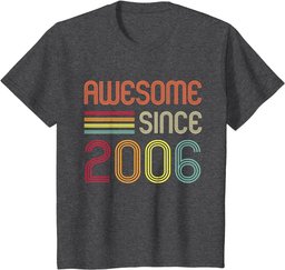 Awesome Since 2006 18th Birthday Retro T-Shirt