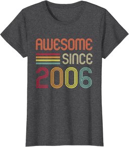 Awesome Since 2006 18th Birthday Retro T-Shirt
