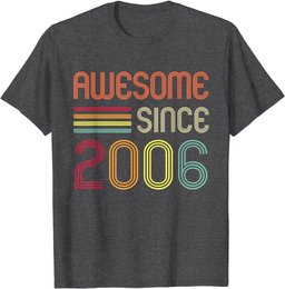 Awesome Since 2006 18th Birthday Retro T-Shirt