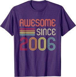Awesome Since 2006 18th Birthday Retro T-Shirt
