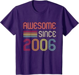 Awesome Since 2006 18th Birthday Retro T-Shirt