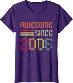 Awesome Since 2006 18th Birthday Retro T-Shirt