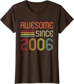 Awesome Since 2006 18th Birthday Retro T-Shirt