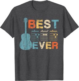 Best Dad Ever Guitar Chords Musician Funny Father Day Gift T-Shirt