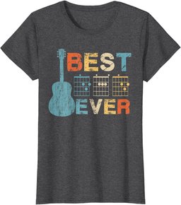 Best Dad Ever Guitar Chords Musician Funny Father Day Gift T-Shirt