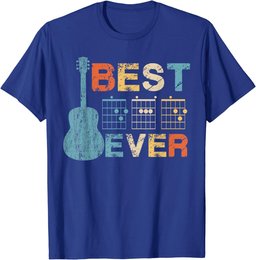 Best Dad Ever Guitar Chords Musician Funny Father Day Gift T-Shirt