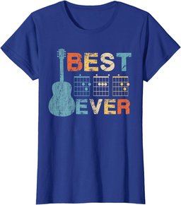 Best Dad Ever Guitar Chords Musician Funny Father Day Gift T-Shirt