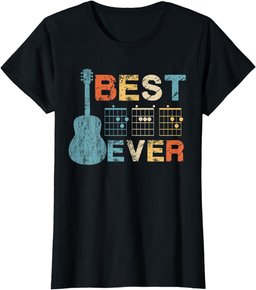 Best Dad Ever Guitar Chords Musician Funny Father Day Gift T-Shirt