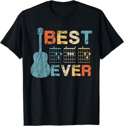 Best Dad Ever Guitar Chords Musician Funny Father Day Gift T-Shirt
