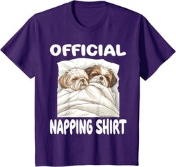 Shih Tzu Dog Official Napping shirt Pajamas Nightgown T-Shirt