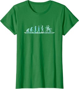 Evolution of the Drummer Funny Drumming Drums Evolution T-Shirt