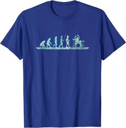 Evolution of the Drummer Funny Drumming Drums Evolution T-Shirt