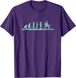 Evolution of the Drummer Funny Drumming Drums Evolution T-Shirt