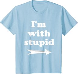 I'm with Stupid Arrow Left Funny T-Shirt
