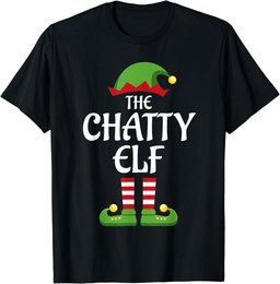 Chatty Elf Family Matching Group Christmas T-Shirt