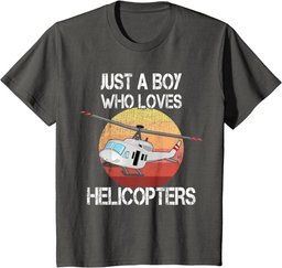 Helicopter Just A Boy Who Loves Helicopters Kid Boys Toddler T-Shirt