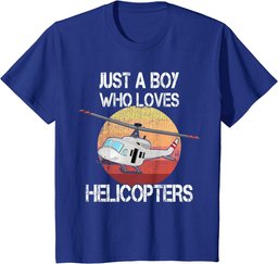 Helicopter Just A Boy Who Loves Helicopters Kid Boys Toddler T-Shirt