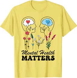 Yellow Mental Health Matters Awareness Men Women Kids T-Shirt