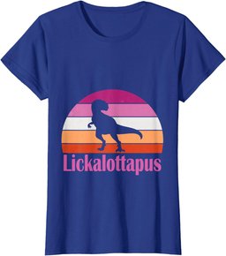 Funny and Cool Dinosaur Lesbian Pride Month Lickalottapus T-Shirt