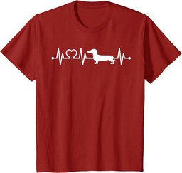 ECG Heartbeat Dachshund Dackel Teckel for dog owners T-Shirt