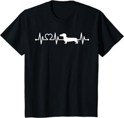 ECG Heartbeat Dachshund Dackel Teckel for dog owners T-Shirt