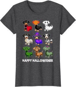 Dachshund Happy Halloweiner Funny Halloween Dogs Lover T-Shirt