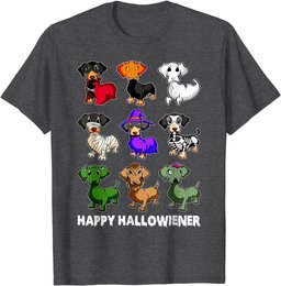 Dachshund Happy Halloweiner Funny Halloween Dogs Lover T-Shirt