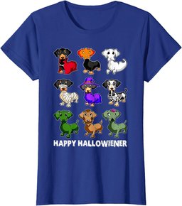 Dachshund Happy Halloweiner Funny Halloween Dogs Lover T-Shirt