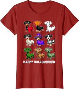 Dachshund Happy Halloweiner Funny Halloween Dogs Lover T-Shirt