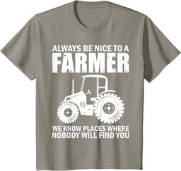 Be Nice To Farmer Funny Tractor Rancher Farming T-Shirt