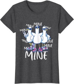 Funny Seagull Saying Mine Funny Pigeon Retro Ocean life T-Shirt