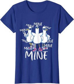 Funny Seagull Saying Mine Funny Pigeon Retro Ocean life T-Shirt