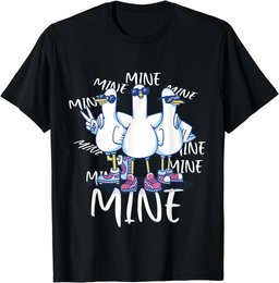 Funny Seagull Saying Mine Funny Pigeon Retro Ocean life T-Shirt