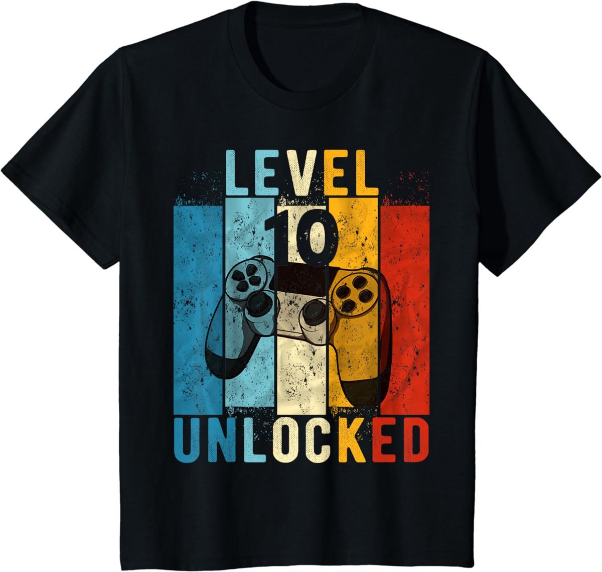 Youth Level 10 Unlocked Video Gamer 10 Year Old 10th Birthday Gift T-Shirt