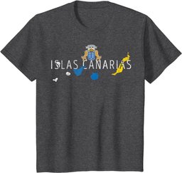 Souvenir Canary Islands Spain Flag Map Canari T-Shirt