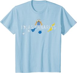 Souvenir Canary Islands Spain Flag Map Canari T-Shirt
