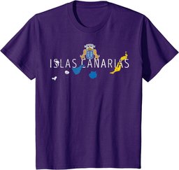 Souvenir Canary Islands Spain Flag Map Canari T-Shirt
