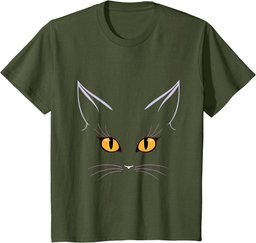 Cat Tshirt Gift Lover of Cats Face Mens Womens Adult Kids T-Shirt