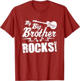 My Big Brother Rocks - Guitar Rock n Roll Funny Gift Tee T-Shirt