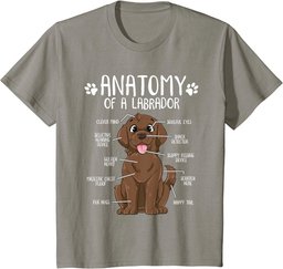 Funny Anatomy Labrador Retriever Chocolate Lab Dog Owner T-Shirt