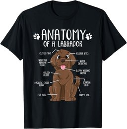 Funny Anatomy Labrador Retriever Chocolate Lab Dog Owner T-Shirt