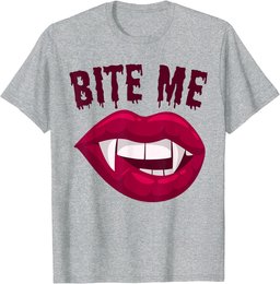 Bite Me! | Sexy Vampire Lips | Halloween Vampire T-Shirt