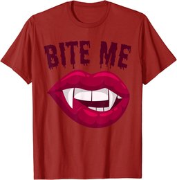 Bite Me! | Sexy Vampire Lips | Halloween Vampire T-Shirt