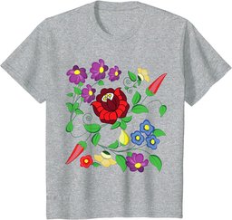 Hungarian folk art vector desing from kalocsa printed magyar T-Shirt