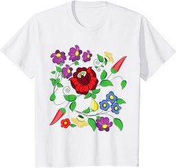 Hungarian folk art vector desing from kalocsa printed magyar T-Shirt