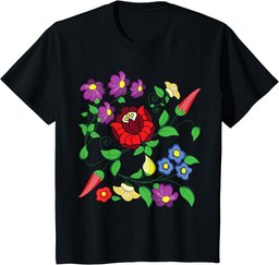 Hungarian folk art vector desing from kalocsa printed magyar T-Shirt