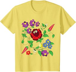 Hungarian folk art vector desing from kalocsa printed magyar T-Shirt